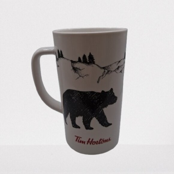 Tim Hortons 2018 Mug Black Bear Ceramic 20 oz Coffee Tea - Picture 1 of 4